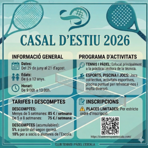 INSCRIPCIONS CASAL ESTIU 2026
